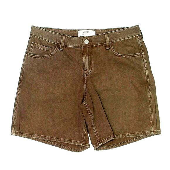 Hollister Low Rise Baggy Jorts in Khaki Brown size 12 - Picture 2 of 12